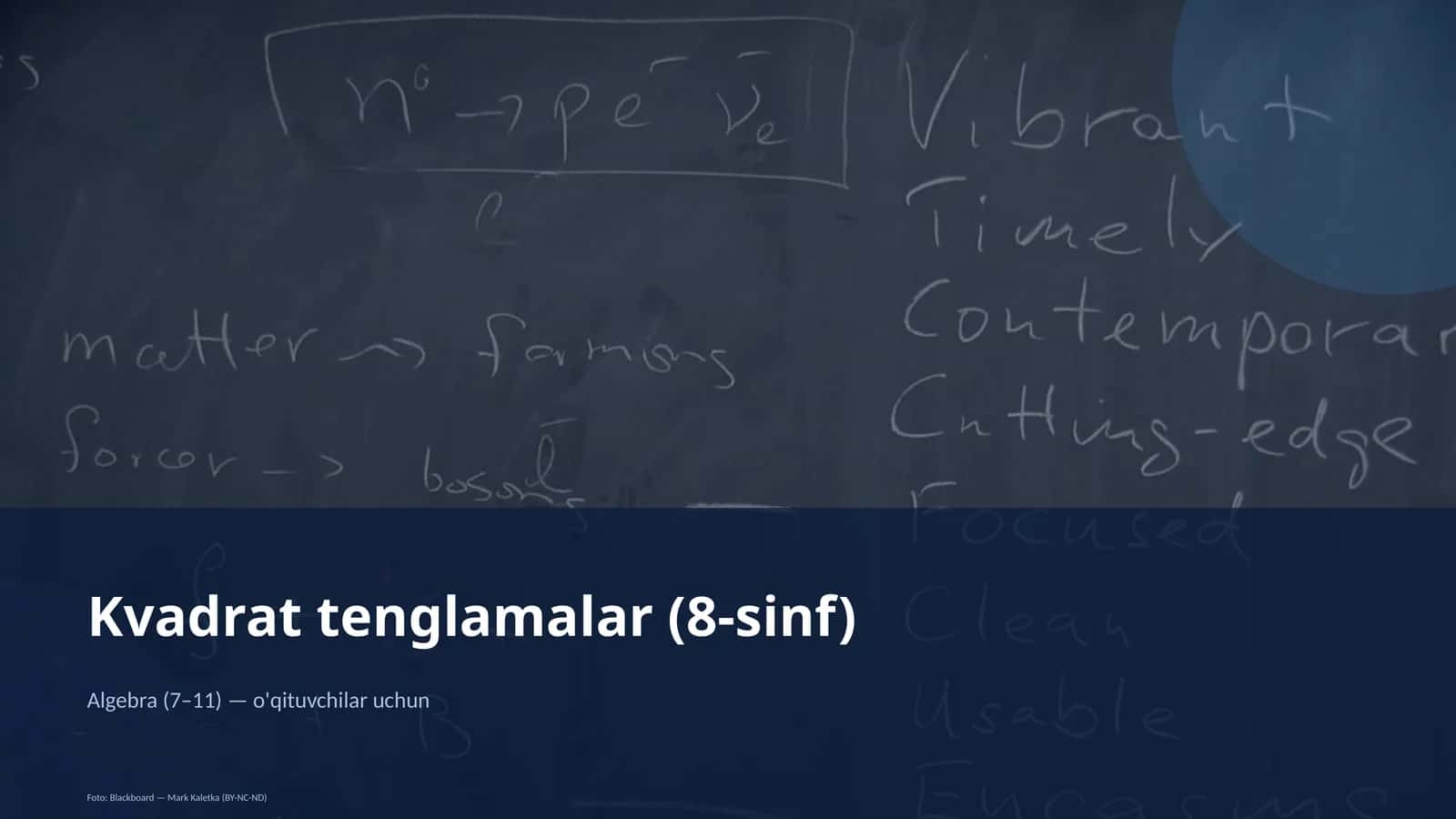 Kvadrat tenglamalar