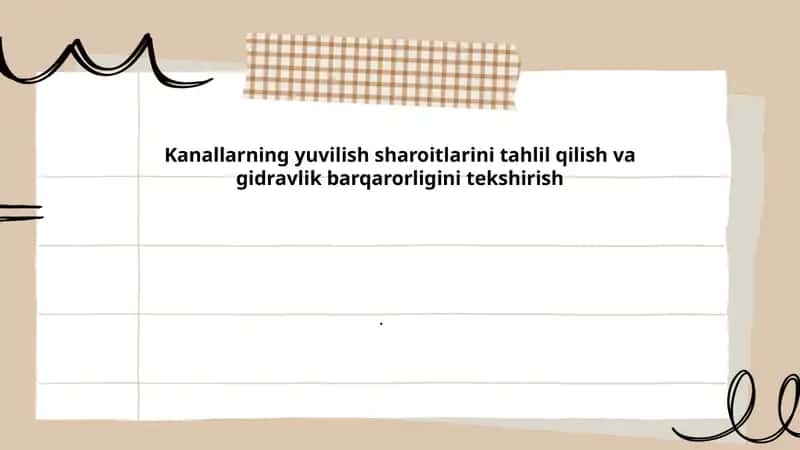 Kanallarning yuvilishi