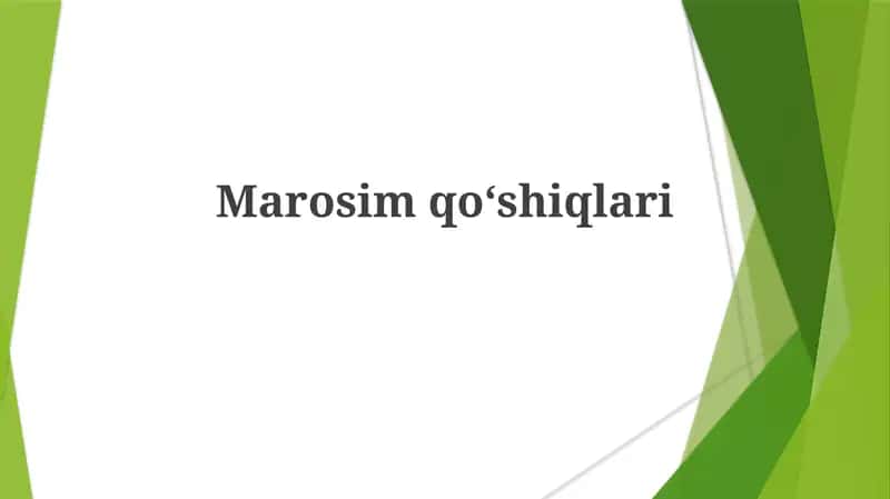 Marosimqoʻshiqlari