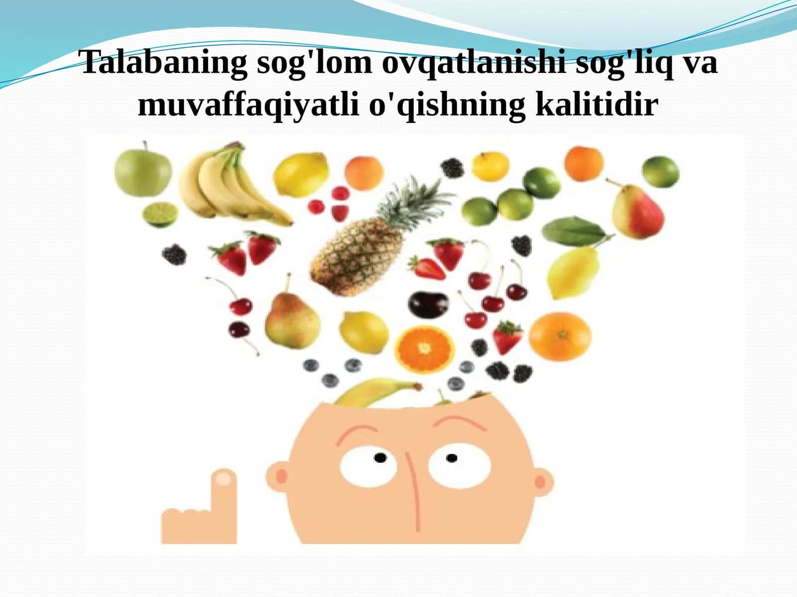 Talabaning sog'lom ovqatlanishi sog'liq va muvaffaqiyatli o'qishning kalitidir