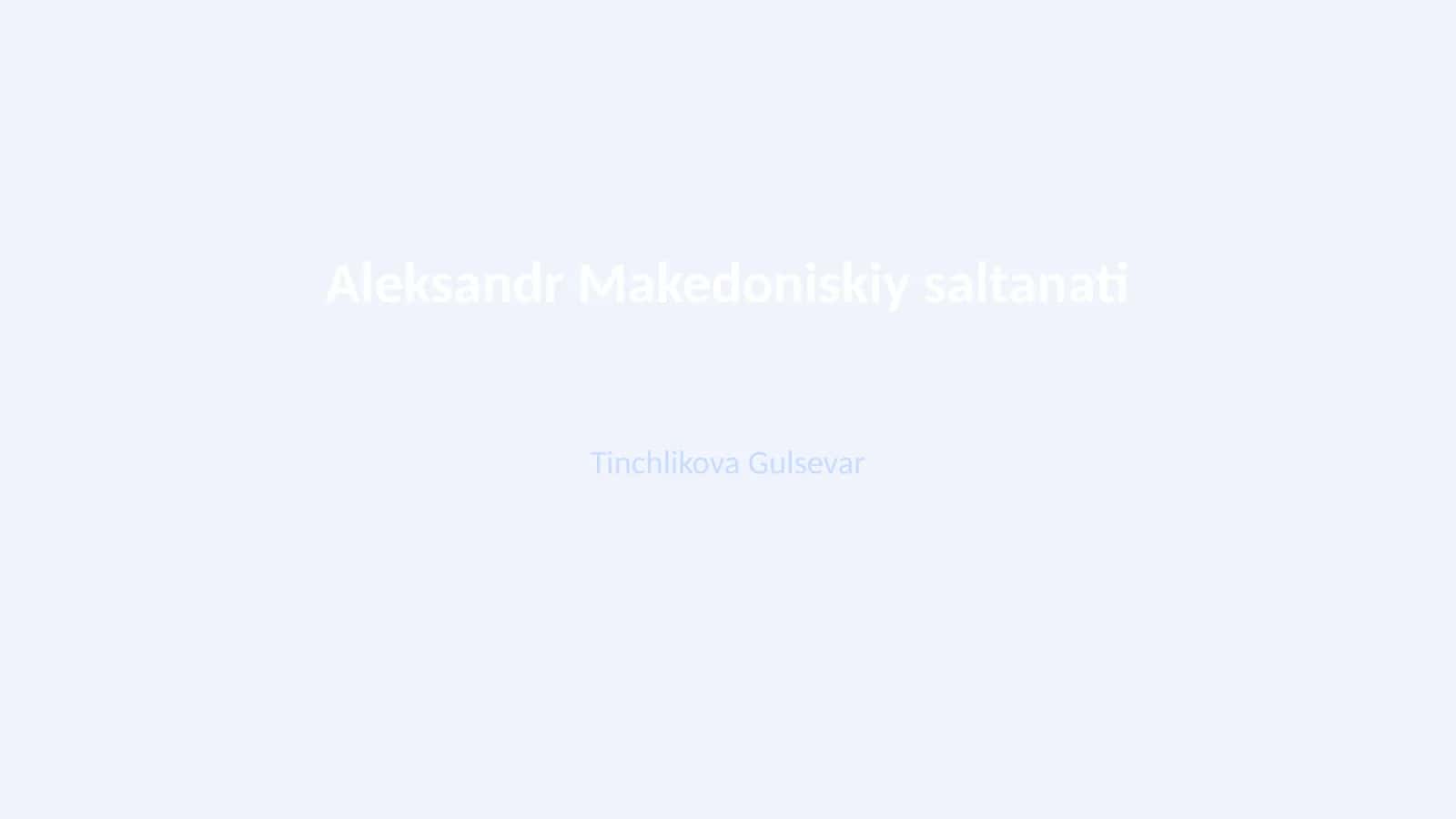 Aleksandr Makedoniskiy saltanati