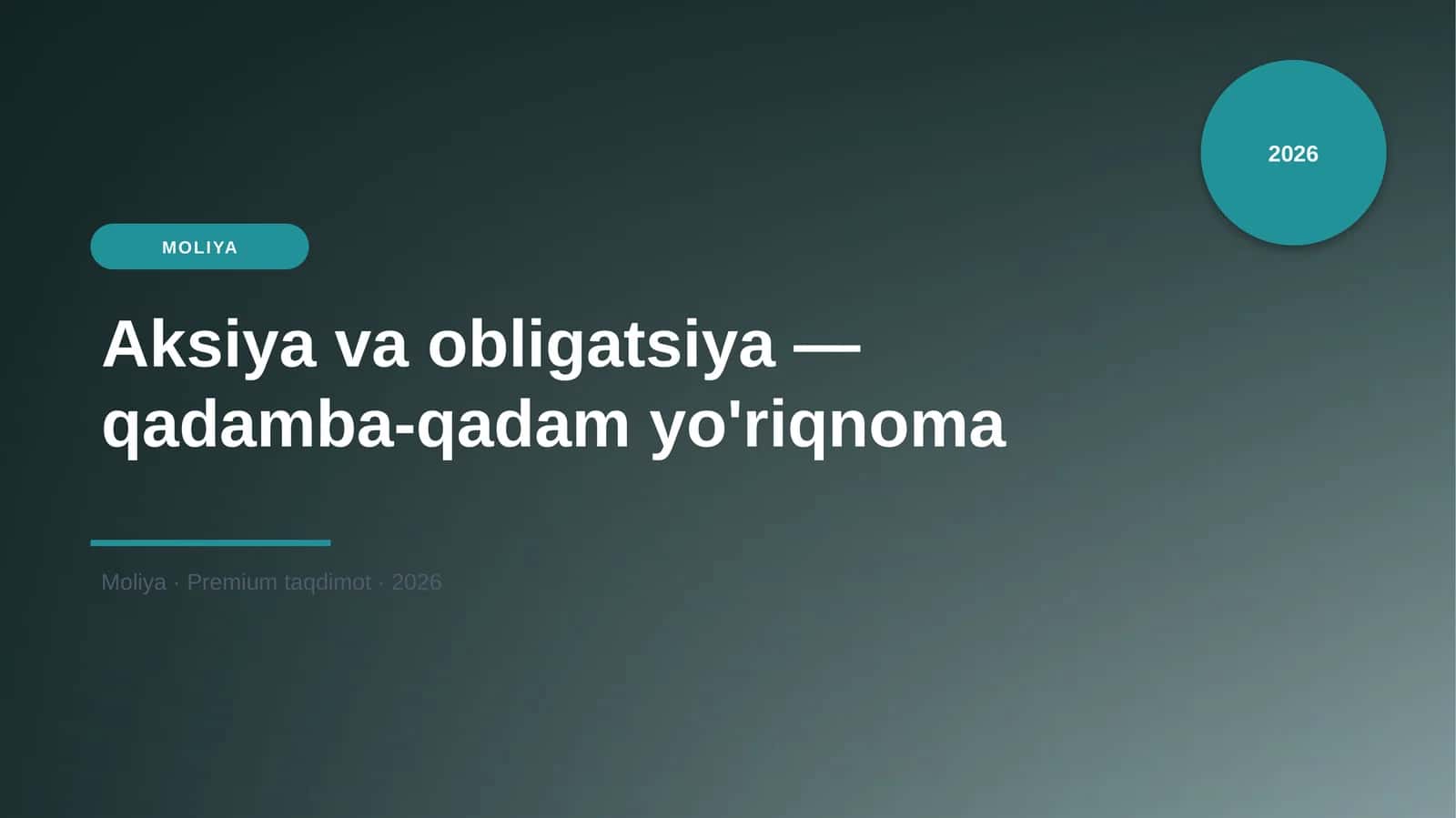 Aksiya va obligatsiya — qadamba-qadam yo'riqnoma