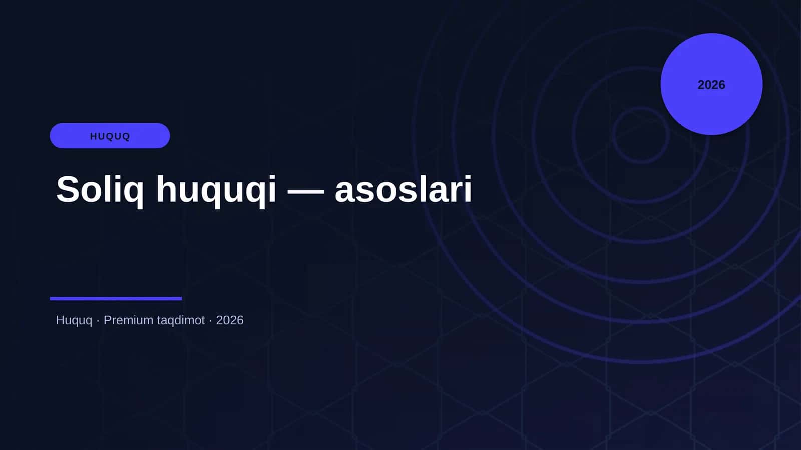Soliq huquqi — asoslari