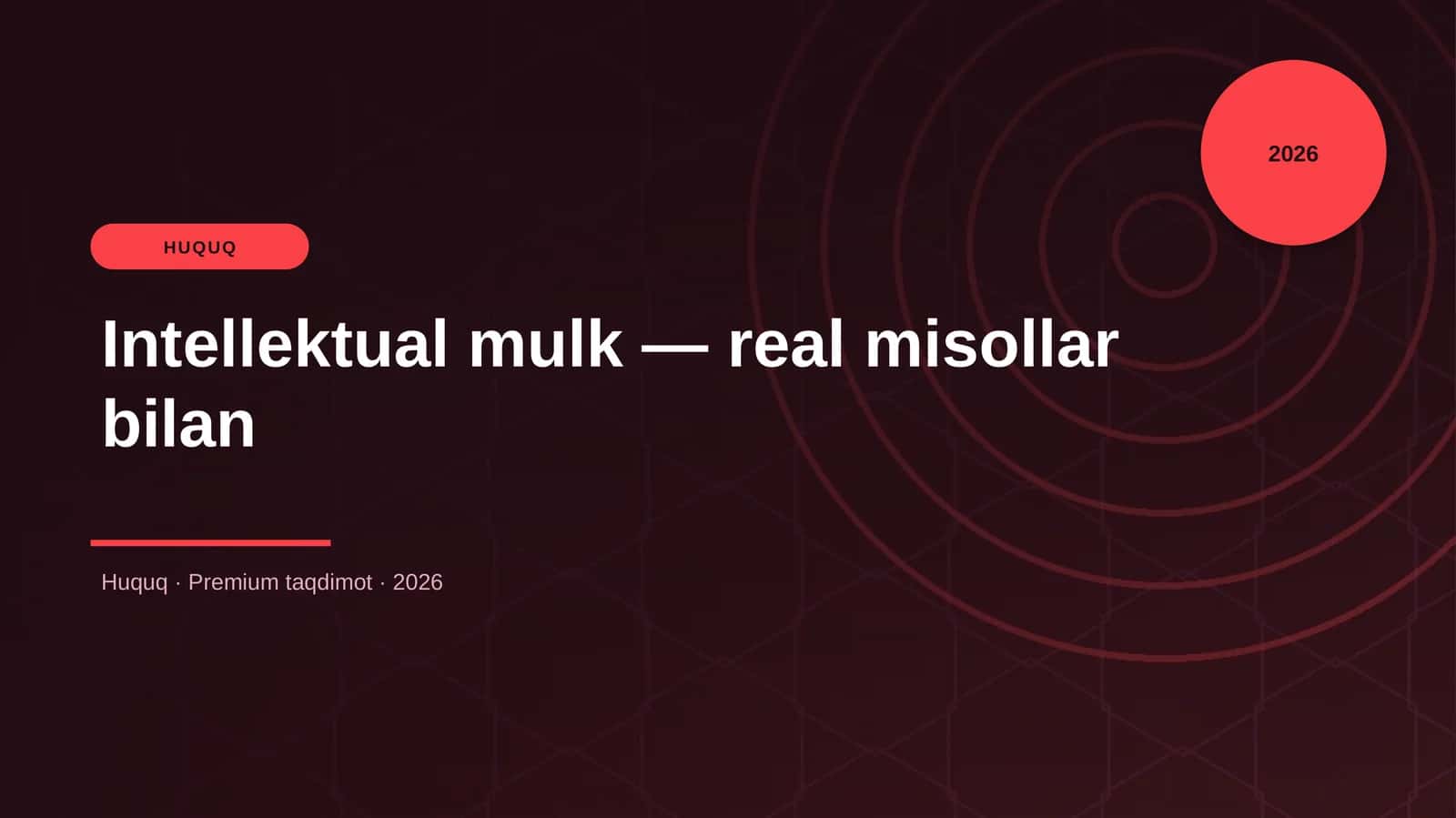 Intellektual mulk — real misollar bilan