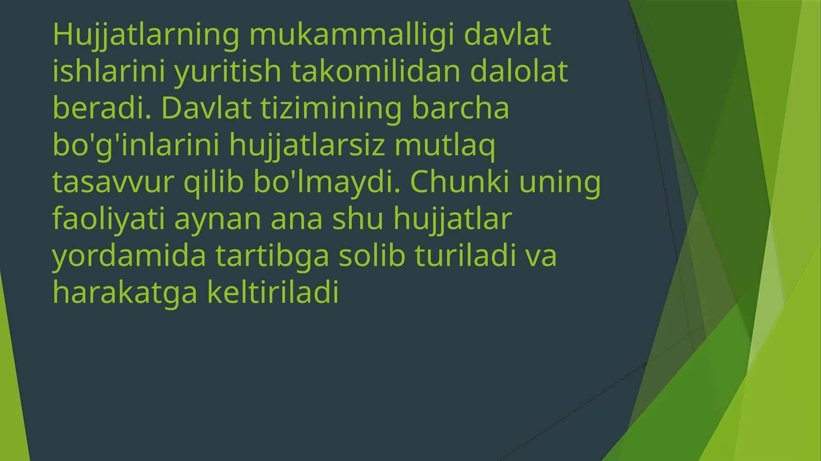 Hujjatlar bilan ishlash