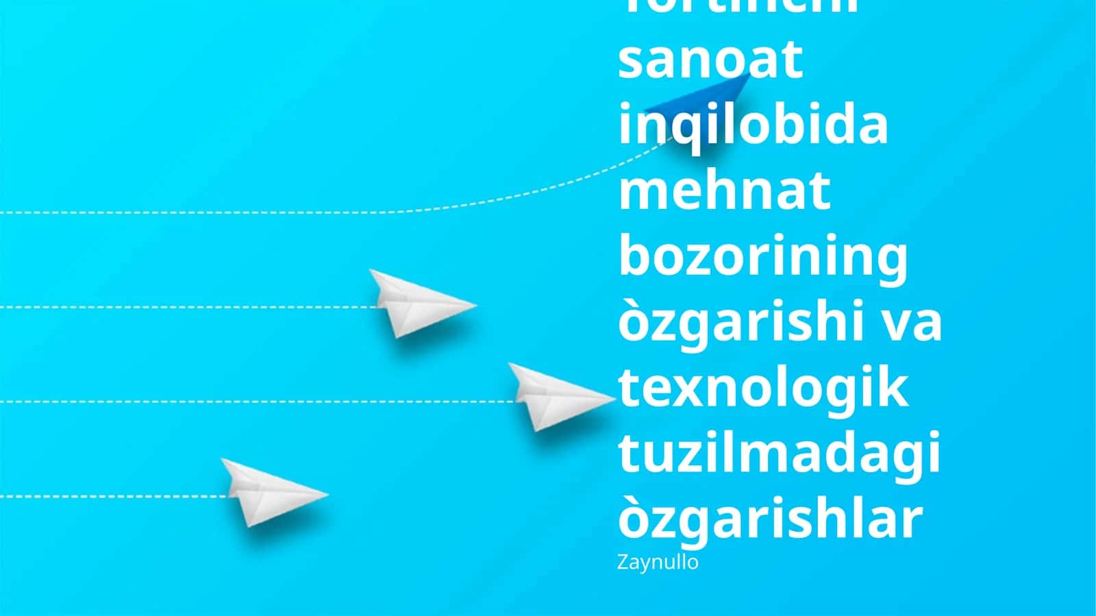 Tòrtinchi sanoat inqilobida mehnat bozorining òzgarishi va texnologik tuzilmadagi òzgarishlar