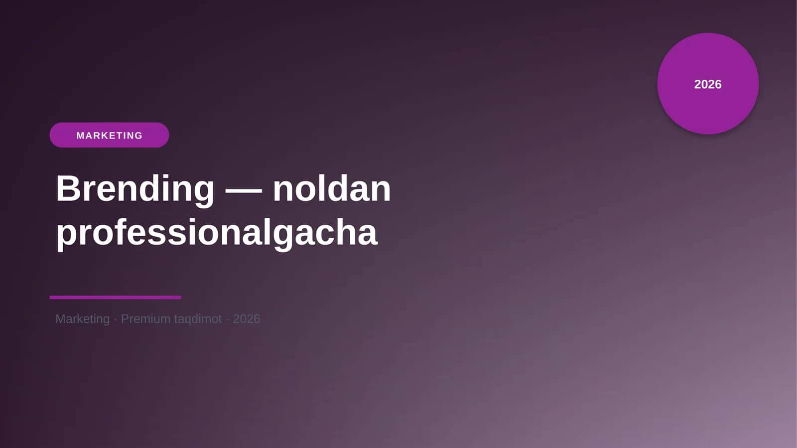 Brending — noldan professionalgacha