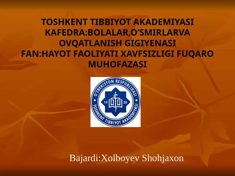 Shaxsiy himoya vositalari. Maxsus himoya vositalari. Shaxsiy tibbiy vositalar va ulardan foydalanish