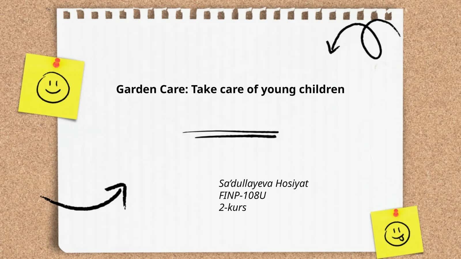 Garden Care: Take care of young children