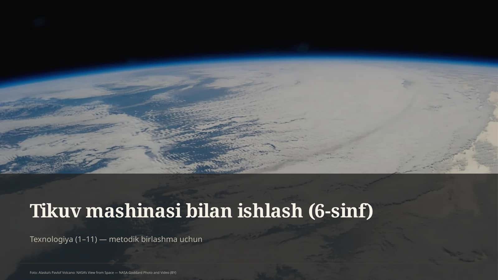 Tikuv mashinasi bilan ishlash (6-sinf)