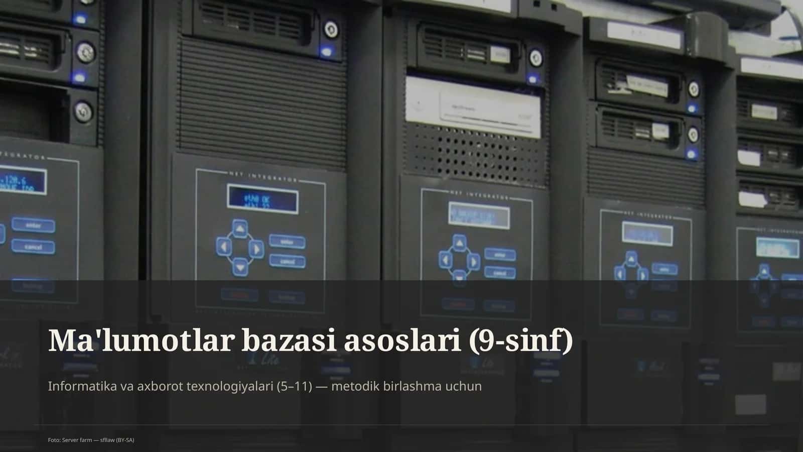 Ma'lumotlar bazasi asoslari (9-sinf)