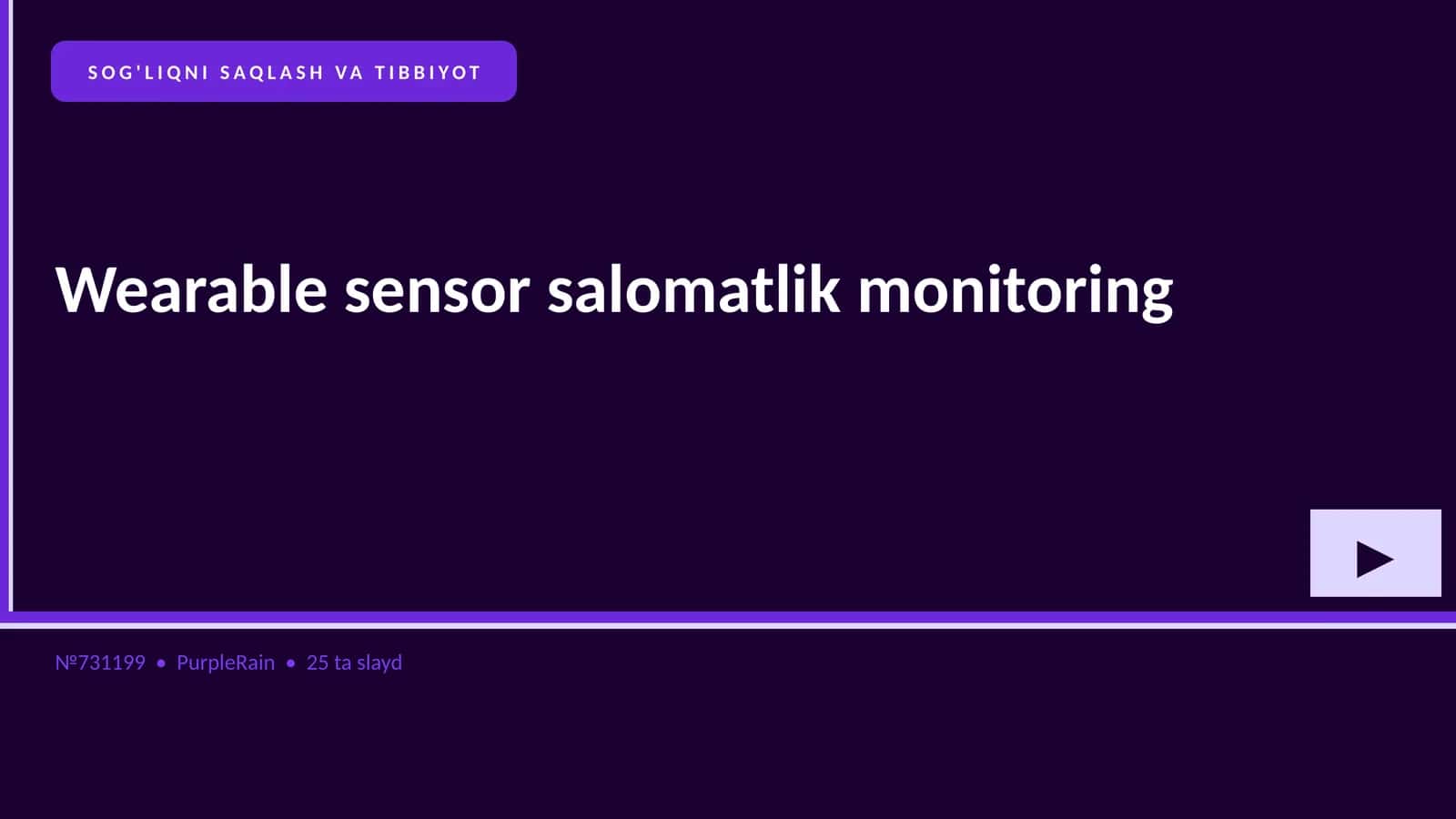 SOG'LIQNI SAQLASH VA TIBBIYOT