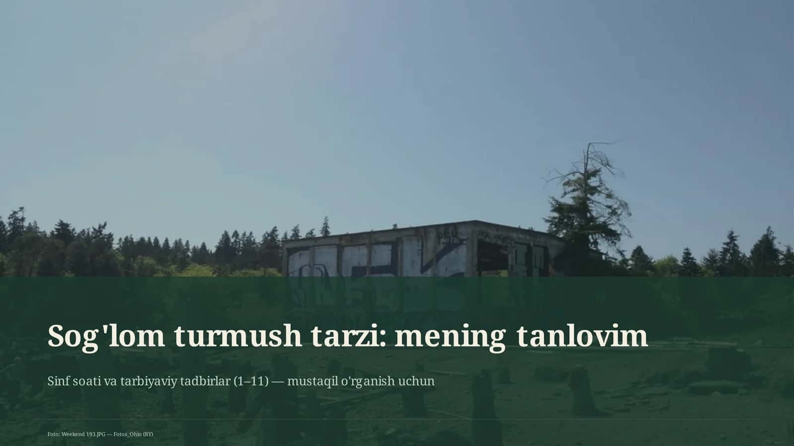 Sinf soati va tarbiyaviy tadbirlar