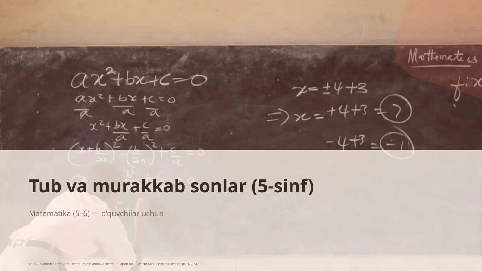 Tub va murakkab sonlar (5-sinf)