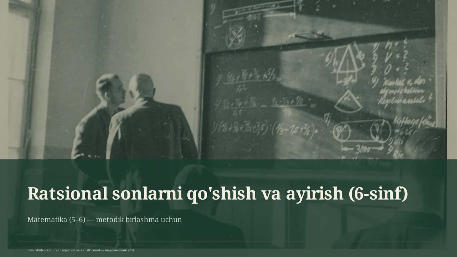 Ratsional sonlarni qo'shish va ayirish (6-sinf)