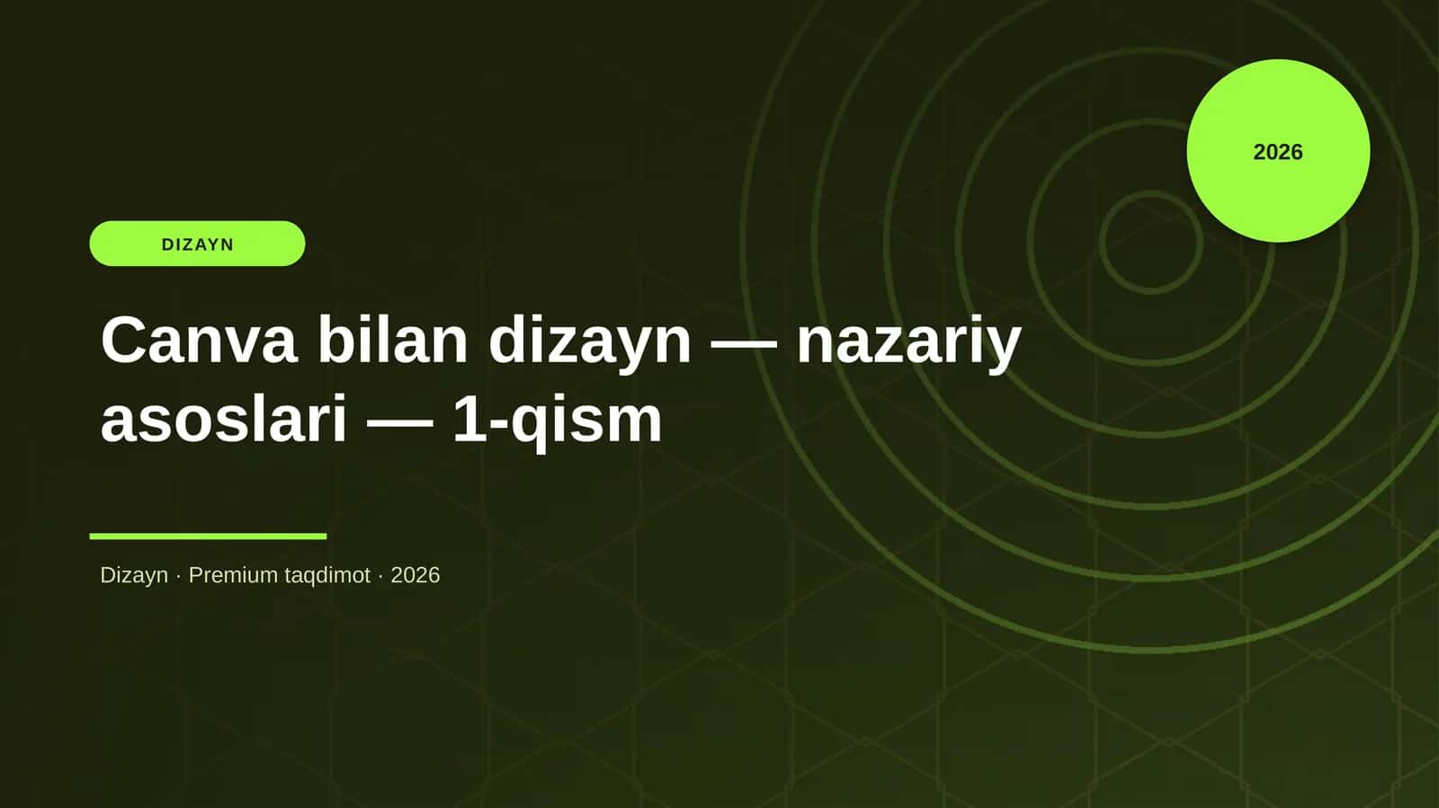 Canva bilan dizayn — nazariy asoslari — 1-qism