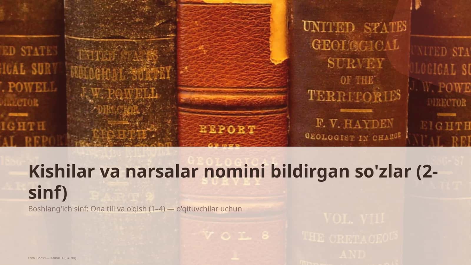 Kishilar va narsalar nomini bildirgan so'zlar (2-sinf)