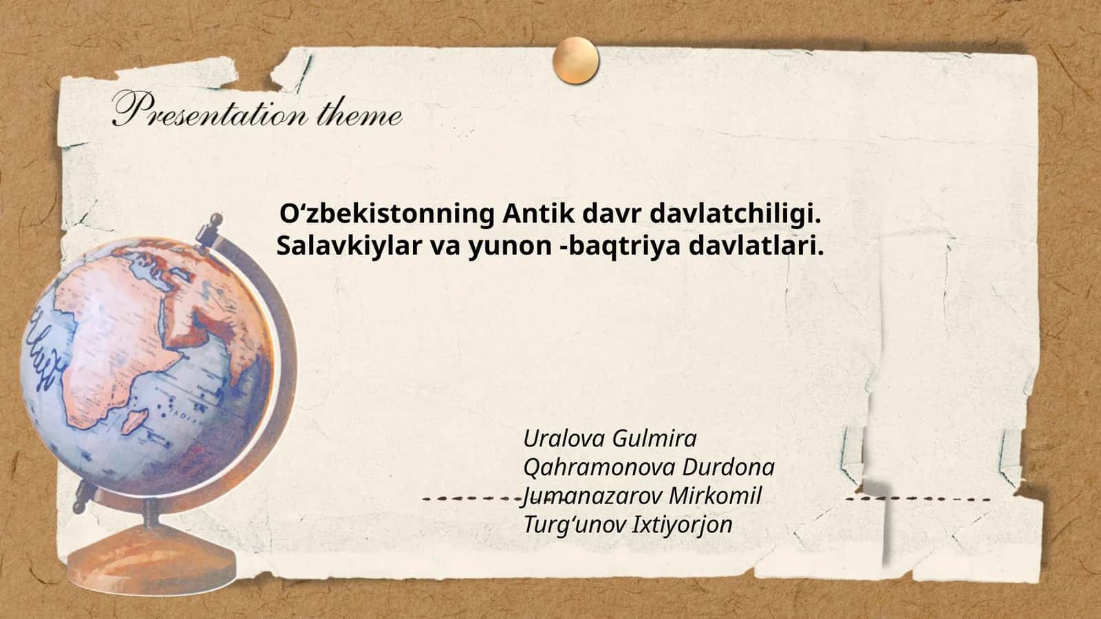 Oʻzbekistonning Antik davr davlatchiligi