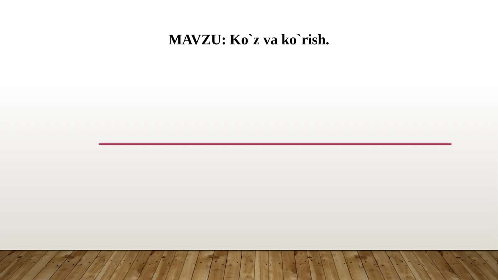 Ko`z va ko`rish