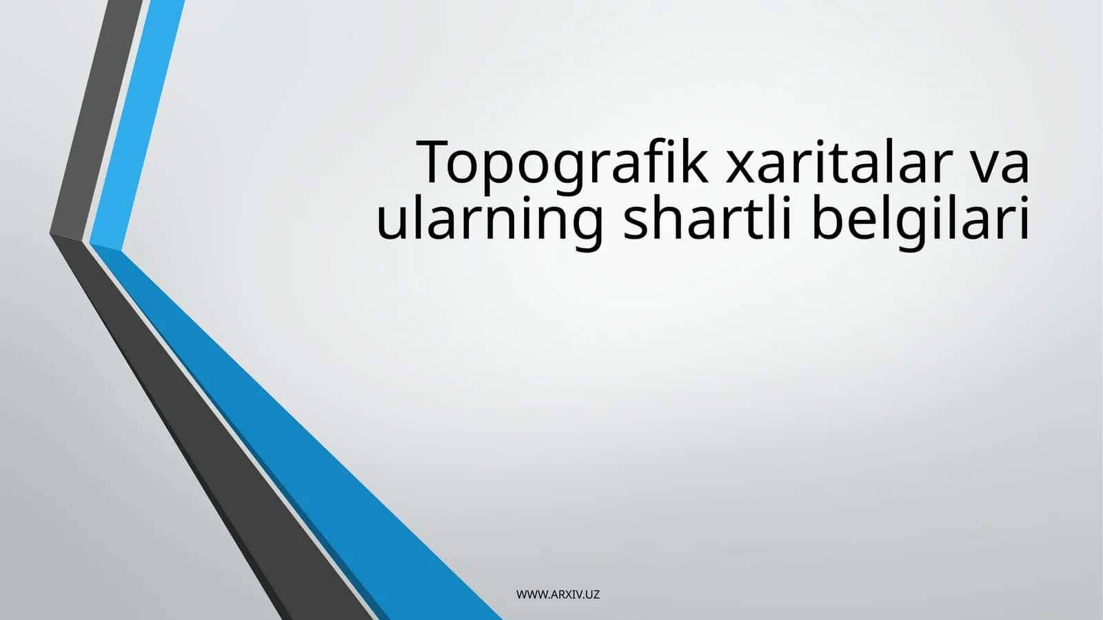 Topografik xaritalar va ularning shartli belgilari