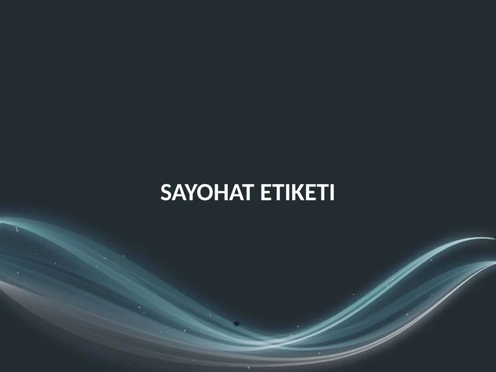 SAYOHAT ETIKETI