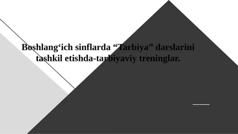 Treninglar metodologiyasi