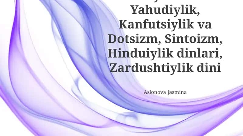 Zamonaviy Dunyoda Milliy Dinlarning Rol va Ahamiyati