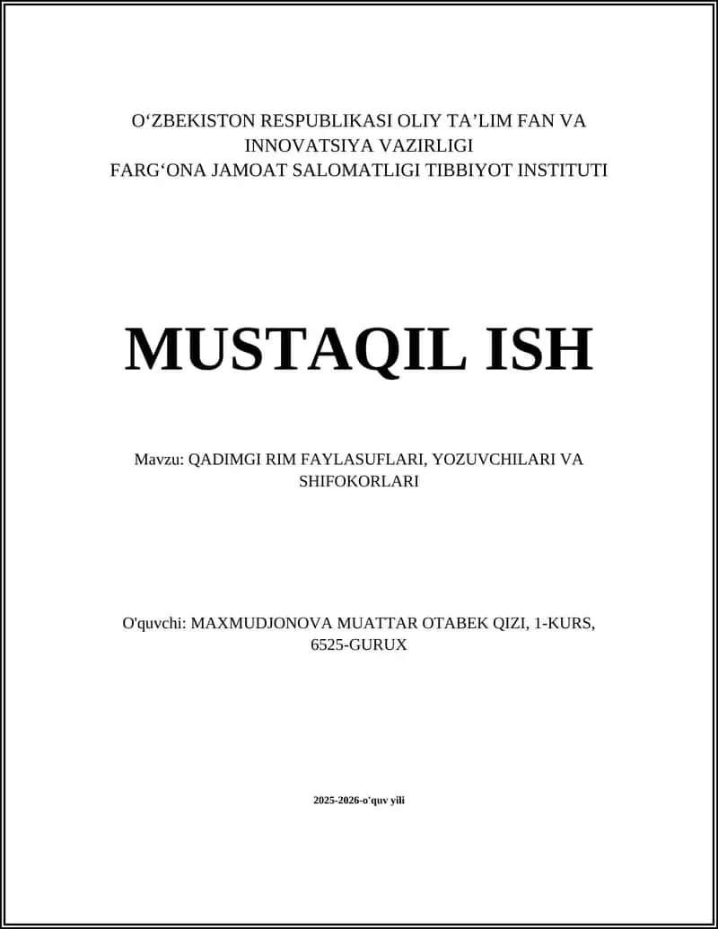 QADIMGI RIM FAYLASUFLARI, YOZUVCHILARI VA SHIFOKORLARI