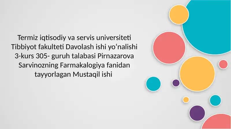 Dofamin va Serotonin Farmakologiyasi