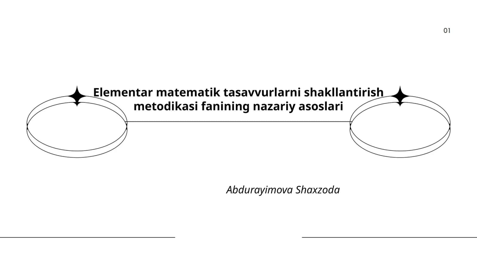 Elementar matematik tasavvurlarni shakllantirish metodikasi fanining nazariy asoslari