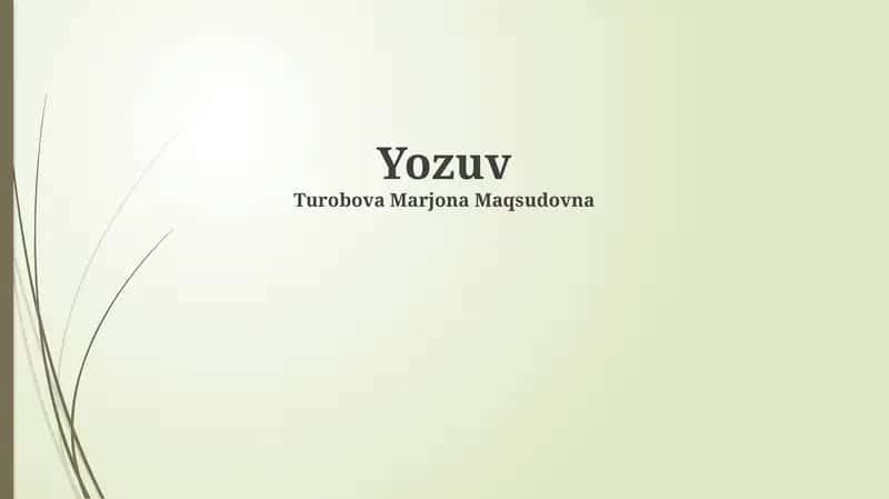 Yozuv