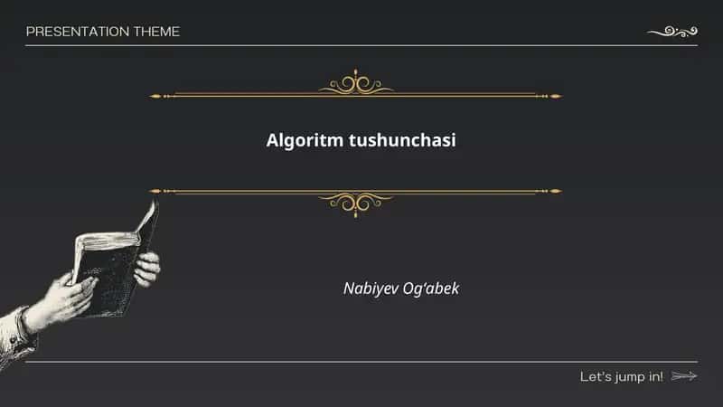 Algoritm tushunchasi