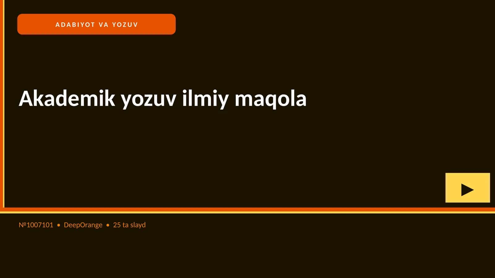 AKADEMIK YOZUV ILMIY MAQOLA