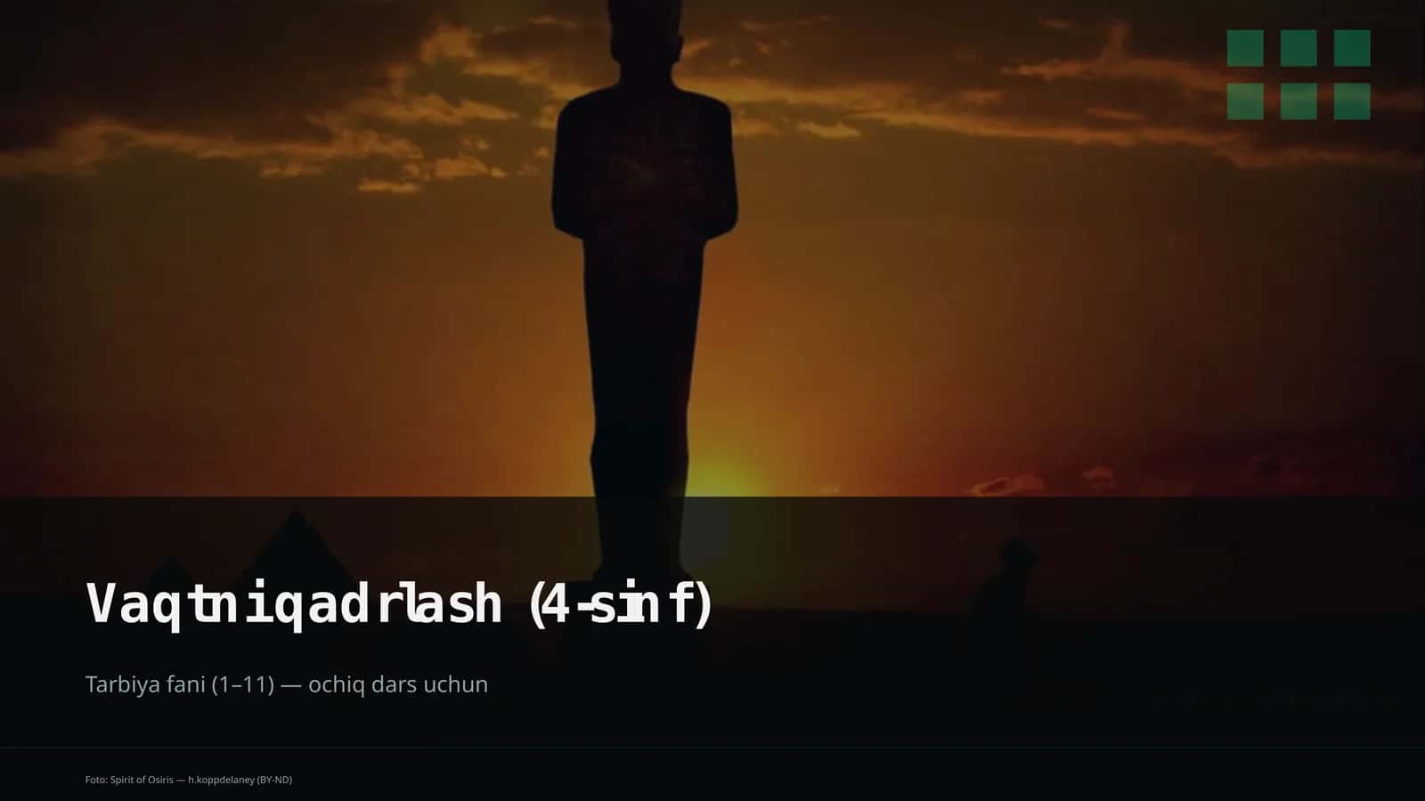 Vaqtni qadrlash (4-sinf)