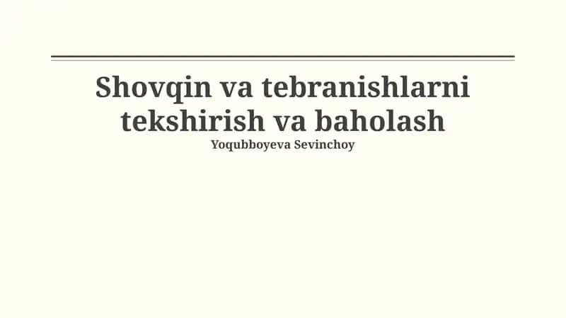 Tebratish va zarba sinovlari
