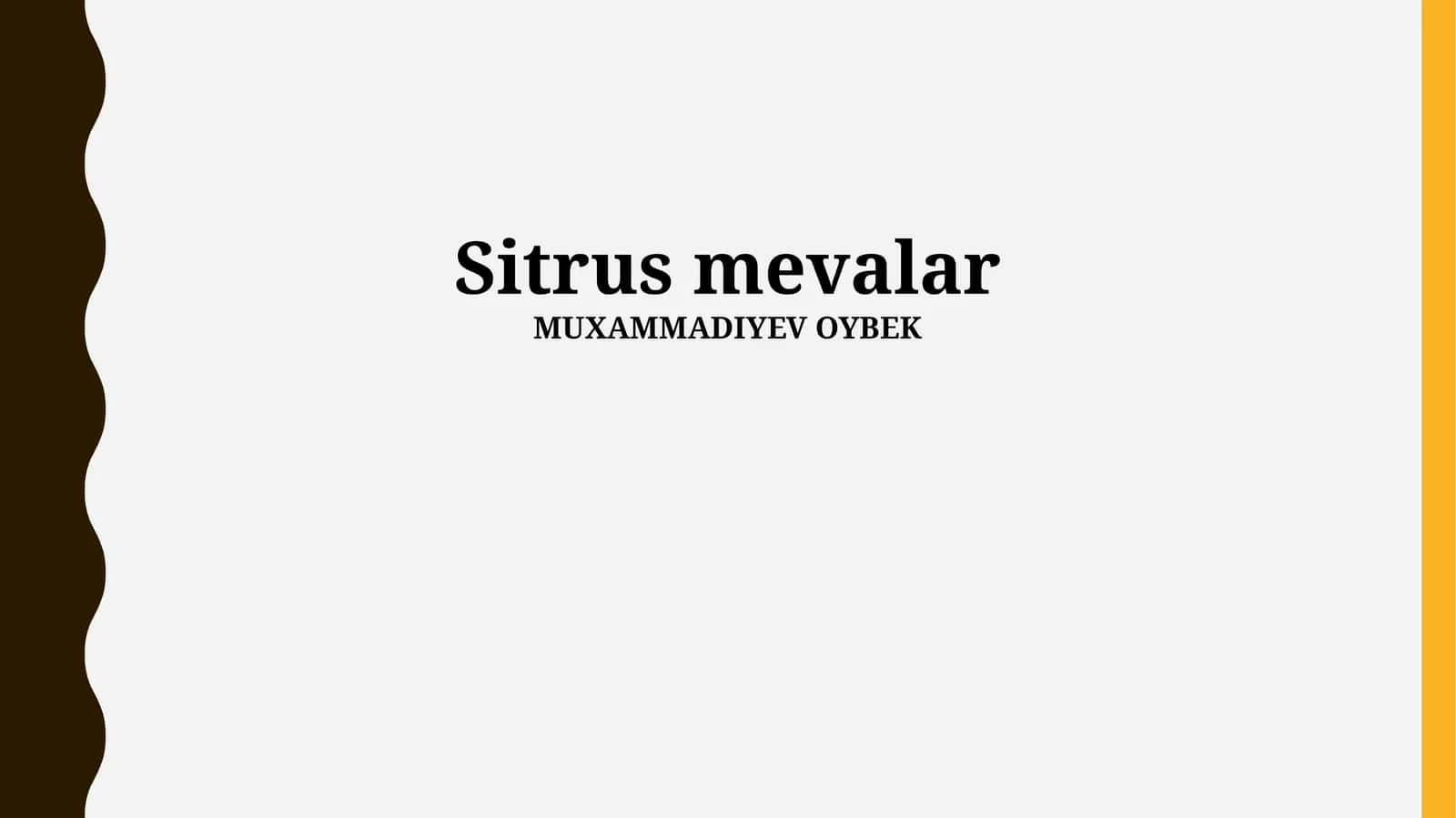 Sitrus mevalar