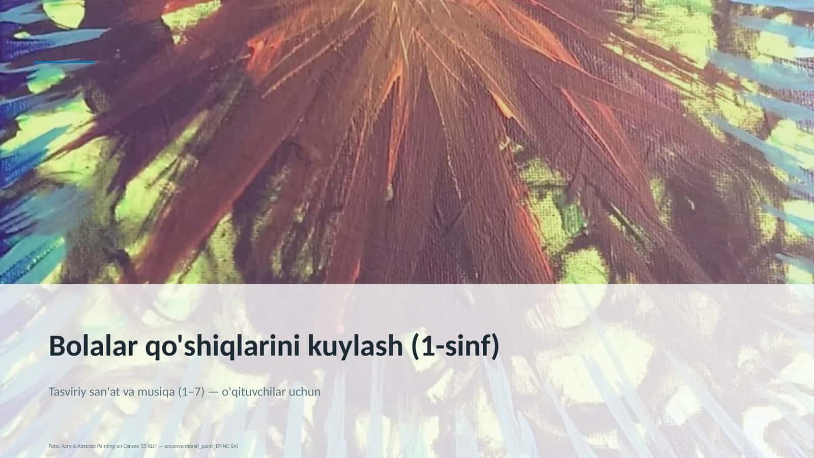 Bolalar qo'shiqlarini kuylash (1-sinf)