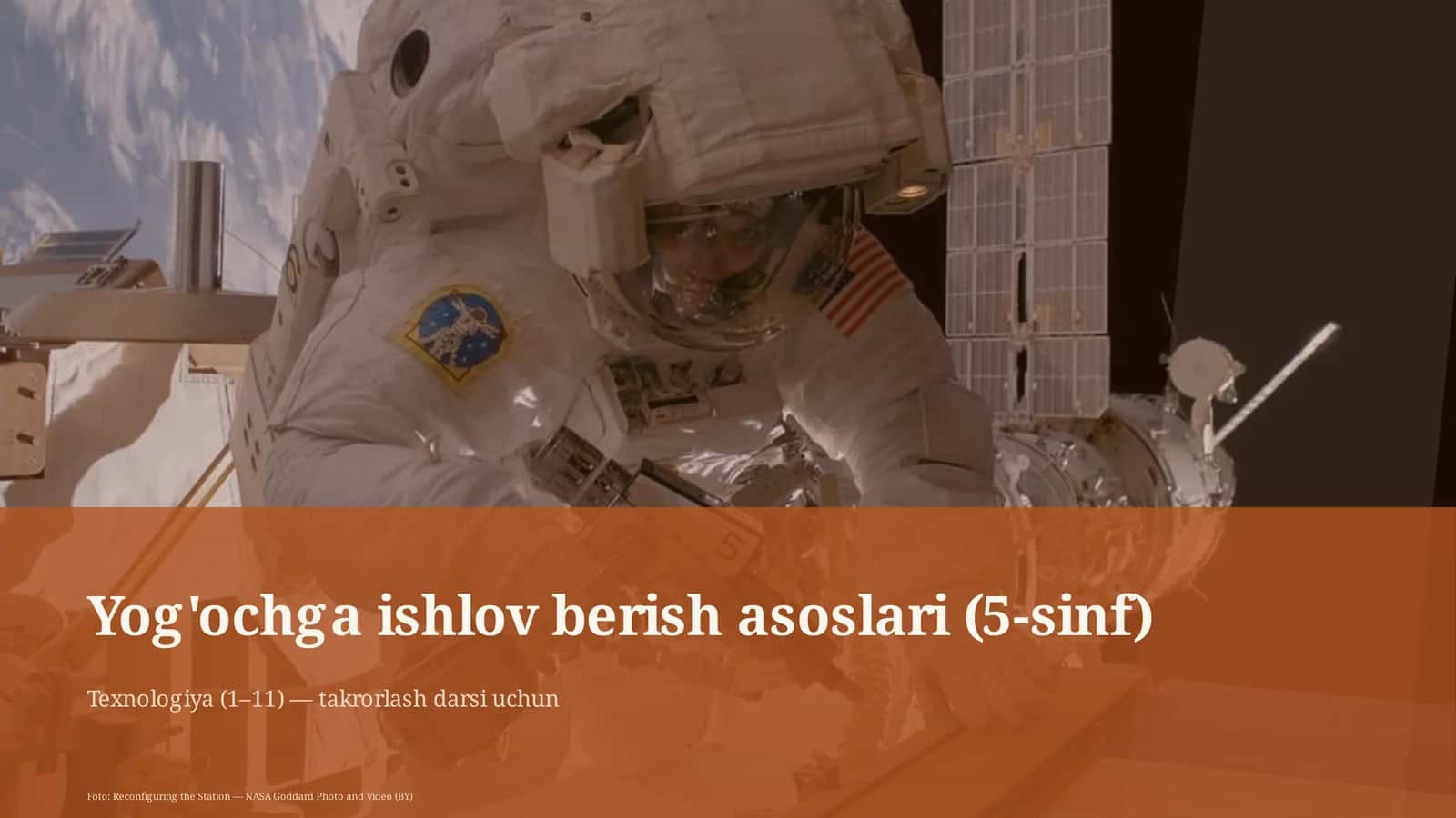 Yog'ochga ishlov berish asoslari (5-sinf)
