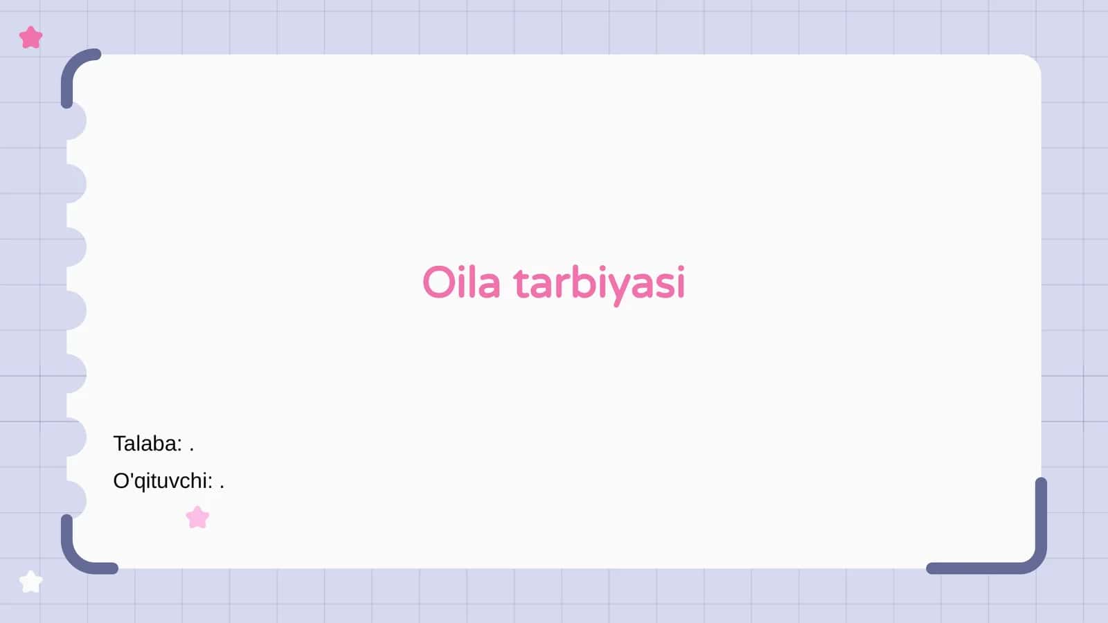 Oila tarbiyasi