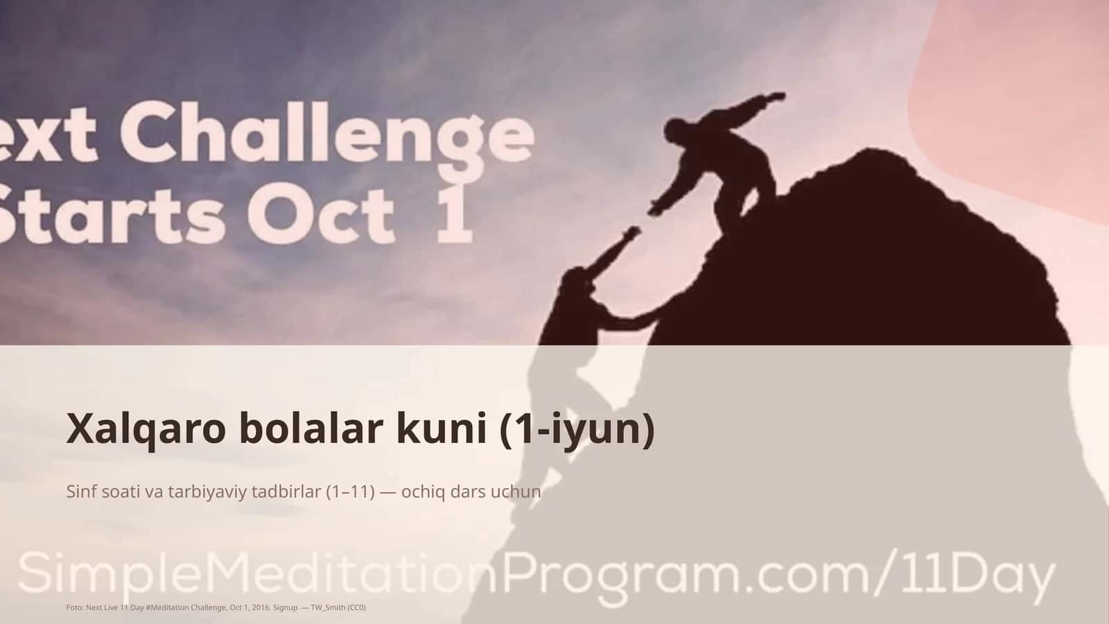 Xalqaro bolalar kuni (1-iyun)