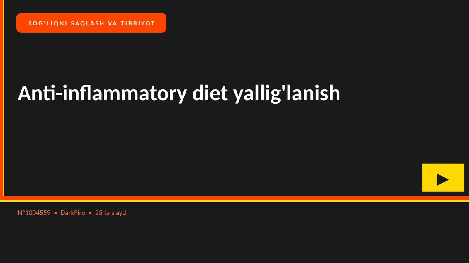 Anti-inflammatory diet yallig'lanish