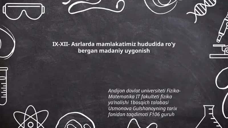 Usmonova Gulshanoyning tarix fanidan taqdimoti F106 guruh
