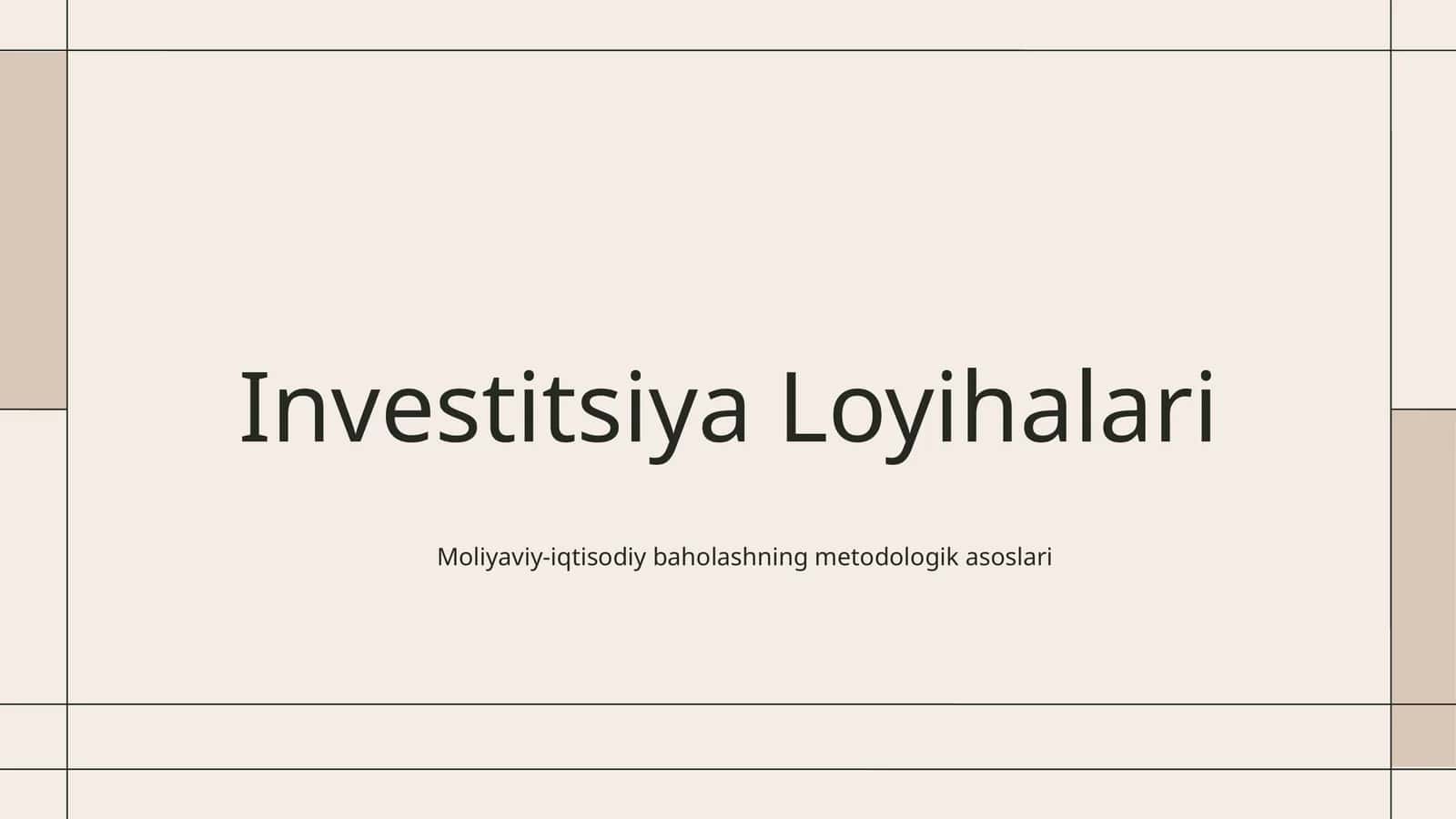 Investitsiya Loyihalari