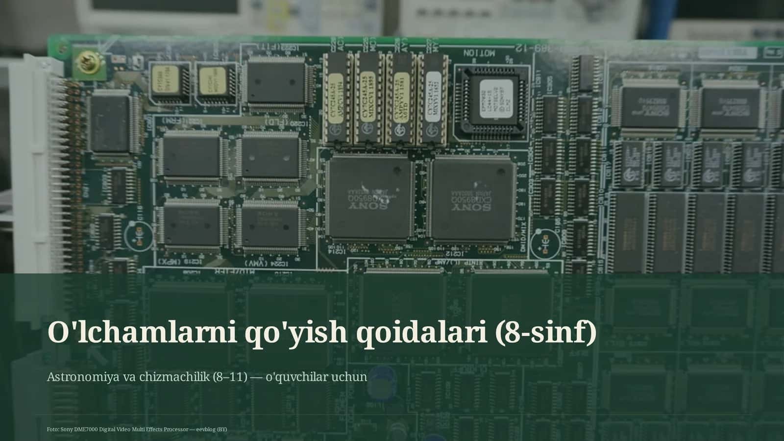 O'lchamlarni qo'yish qoidalari (8-sinf)