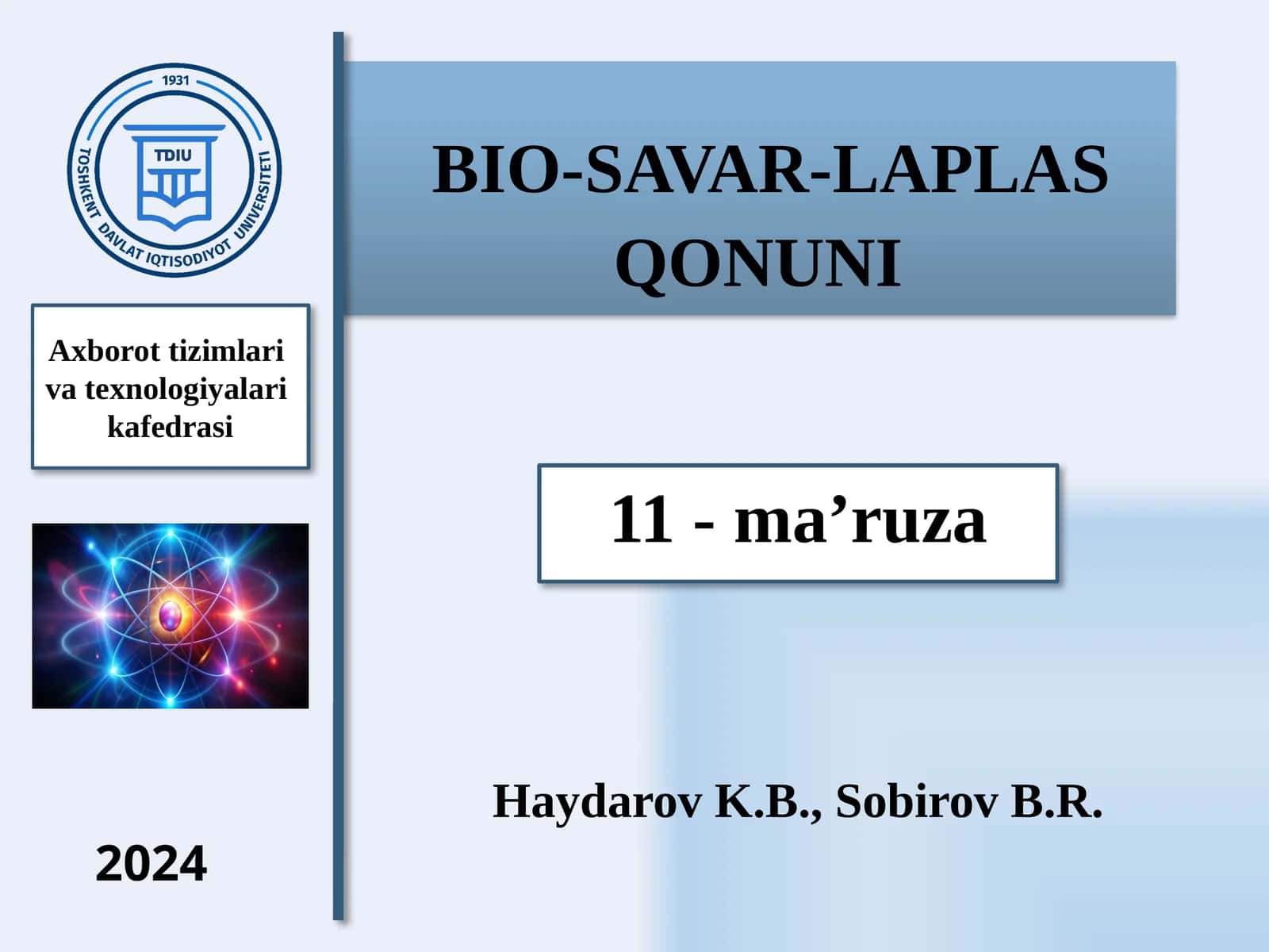BIO-SAVAR-LAPLAS QONUNI