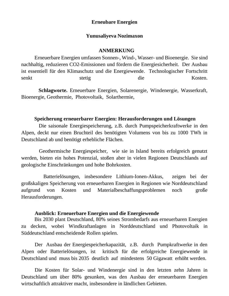Erneubare Energien
