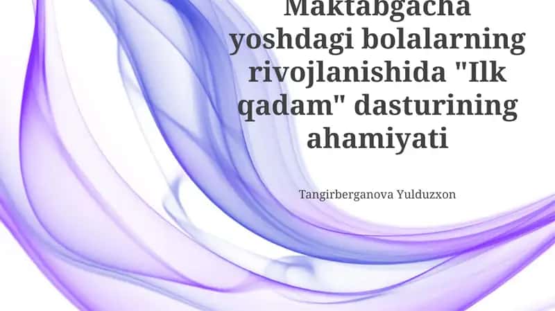 Birinchi qadam dasturi