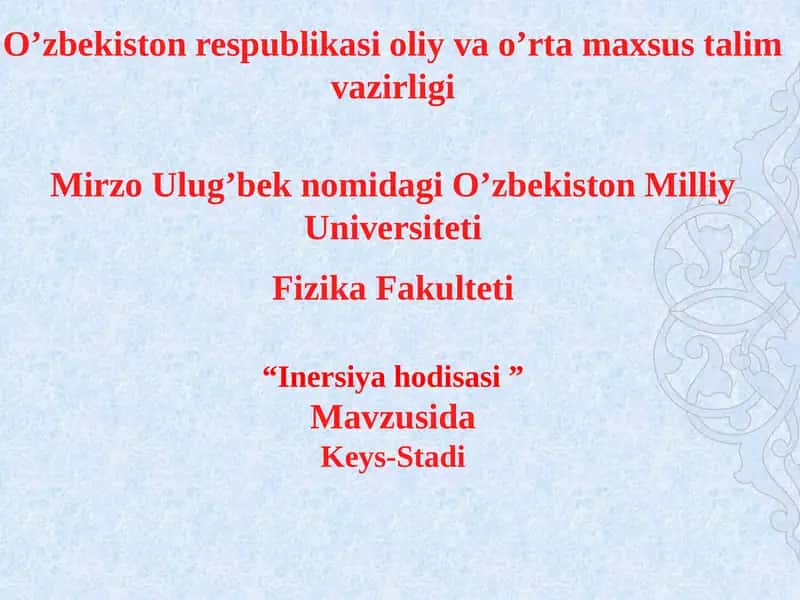 Inersiya hodisasi