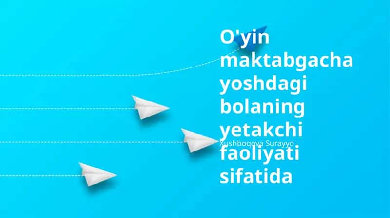 O'yin Orqali Bolaning Kognitiv, Jismoniy va Ijtimoiy-Emotsional Rivojlanishi