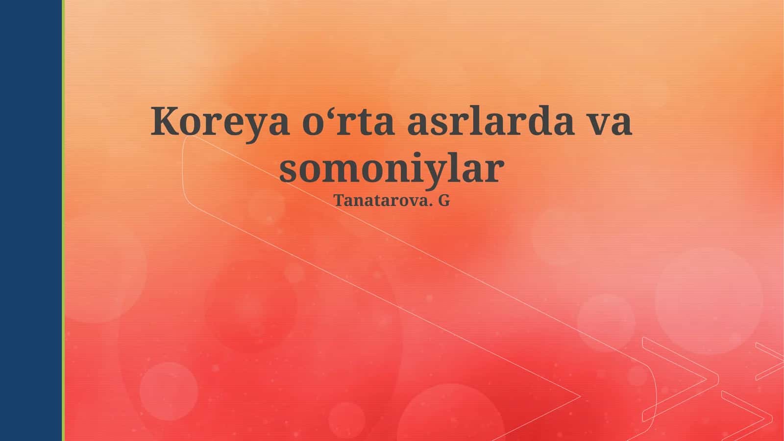 Koreya oʻrta asrlarda va somoniylar